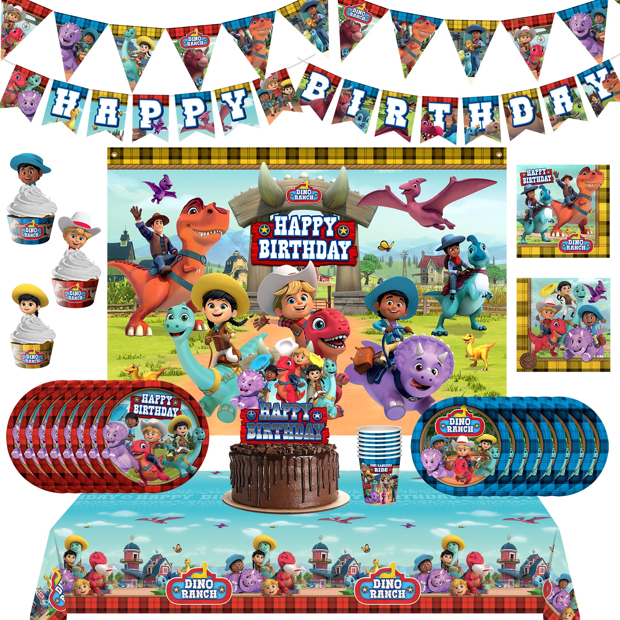Ultimate Ranch Set Dino Ranch Party Supplies Ultimate Set for 24 Guests – Treasures Gifted