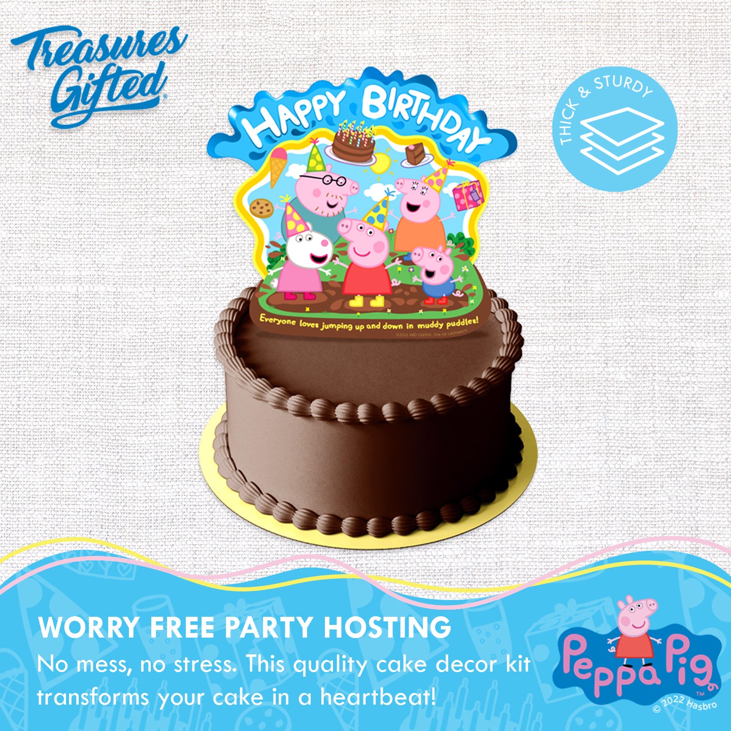 Peppa Pig Cake Topper & Peppa Pig Cupcake Toppers Kit Treasures Gifted