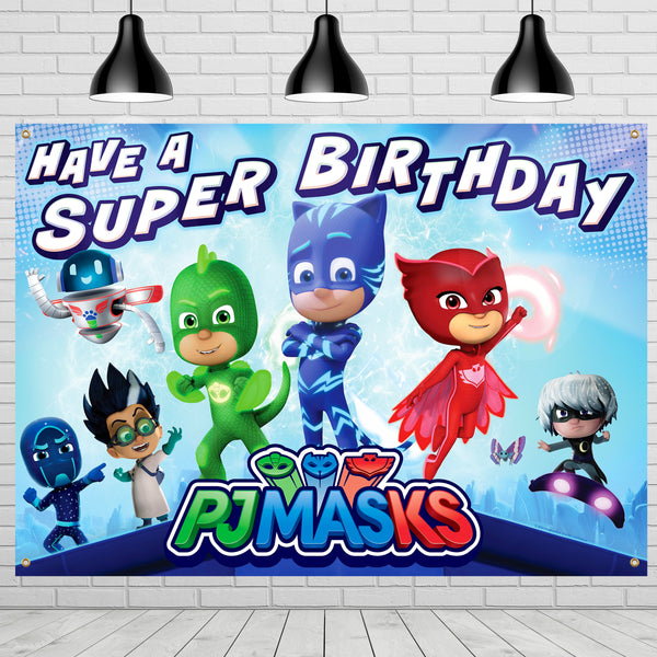 PJ Masks Tischdecke Für Kindergeburtstag – Plastikdecke Mit Catboy, Owlette & Gekko, 1,37 X 2,43 M, Für Party & Deko