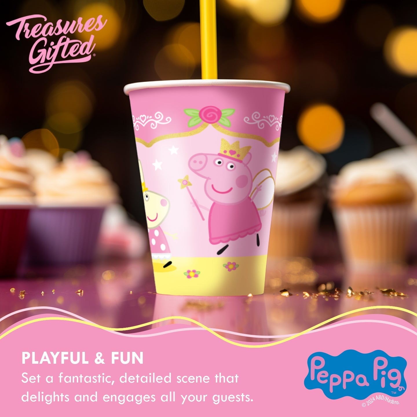 Papírové kelímky Peppa Pig 250 ml, 8 ks Papírové kelímky Peppa Pig 250 ml, 8 ks