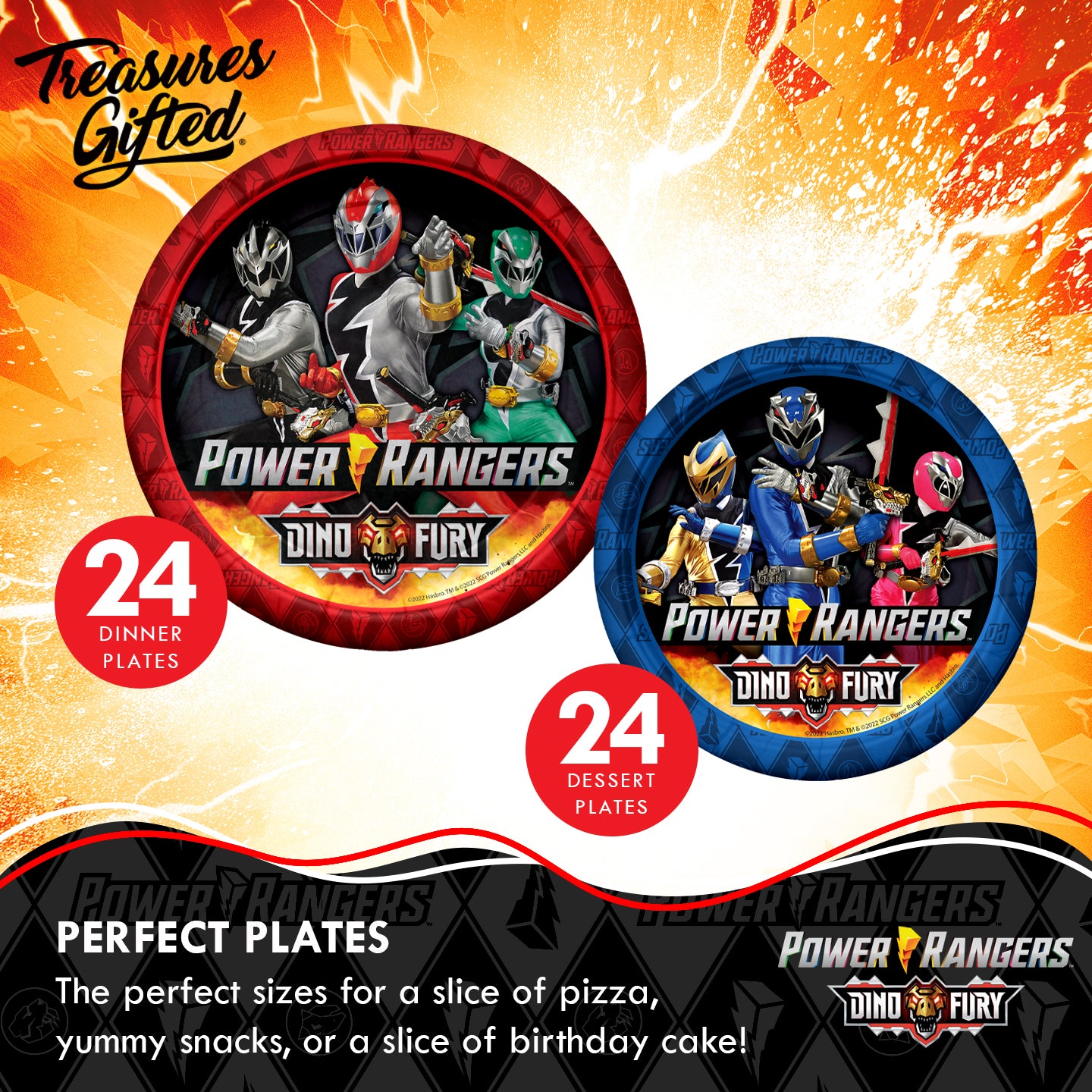 Power Rangers Party Supplies Complete Set for 24 Guests Treasures Gifted
