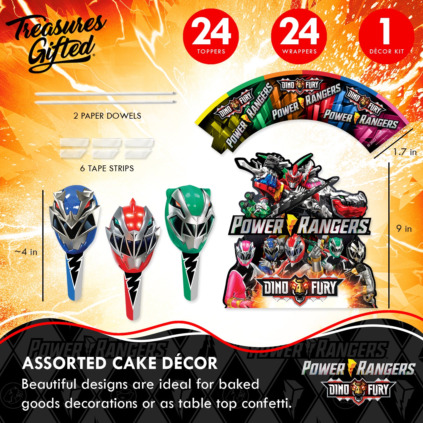 Power Ranger Ppe Power Rangers Party Supplies Ultimate Set for 16 Guests – Treasures Gifted