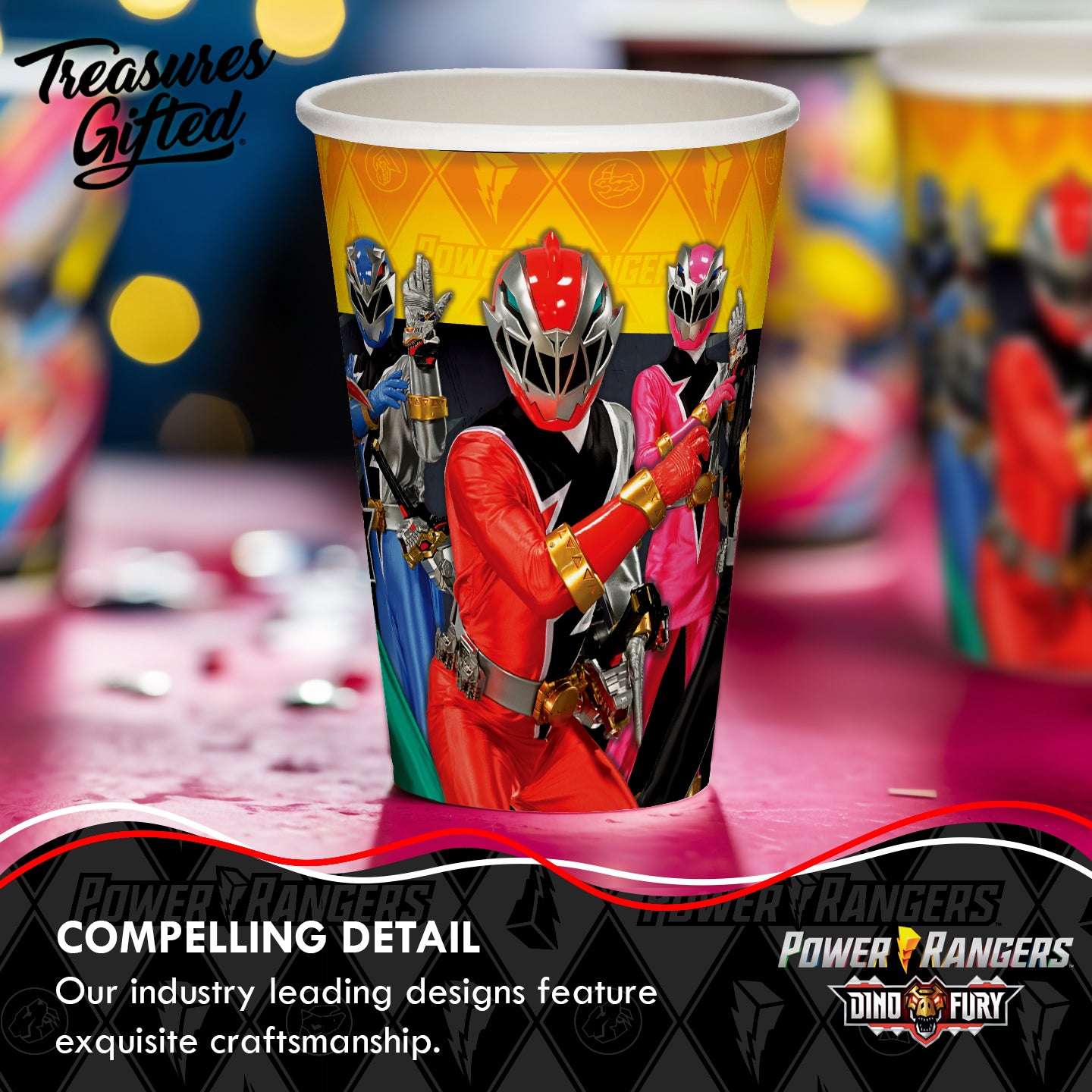 Power Rangers Cups - Power Rangers Party Supplies – Treasures Gifted