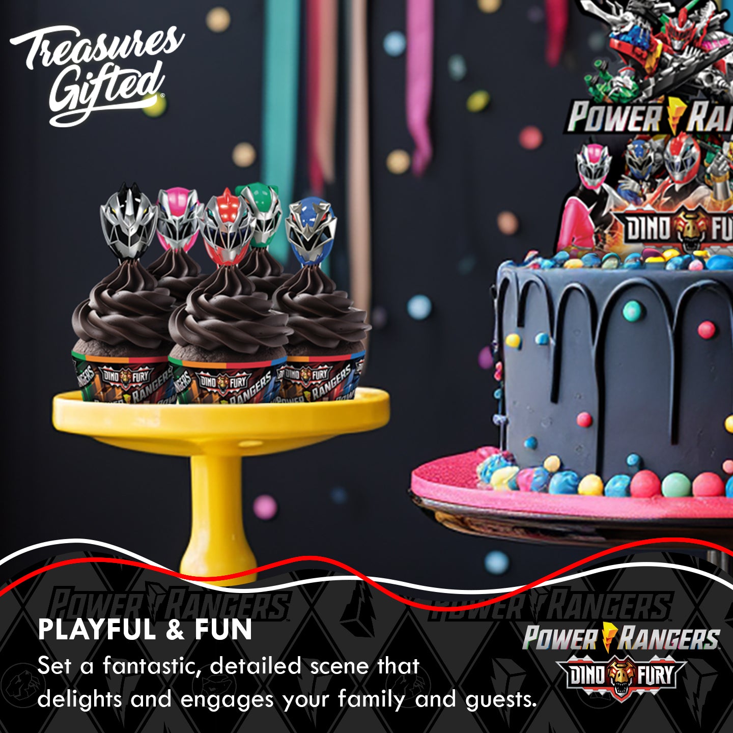Power Rangers Cupcake Toppers & Power Rangers Cupcake Wrappers ...