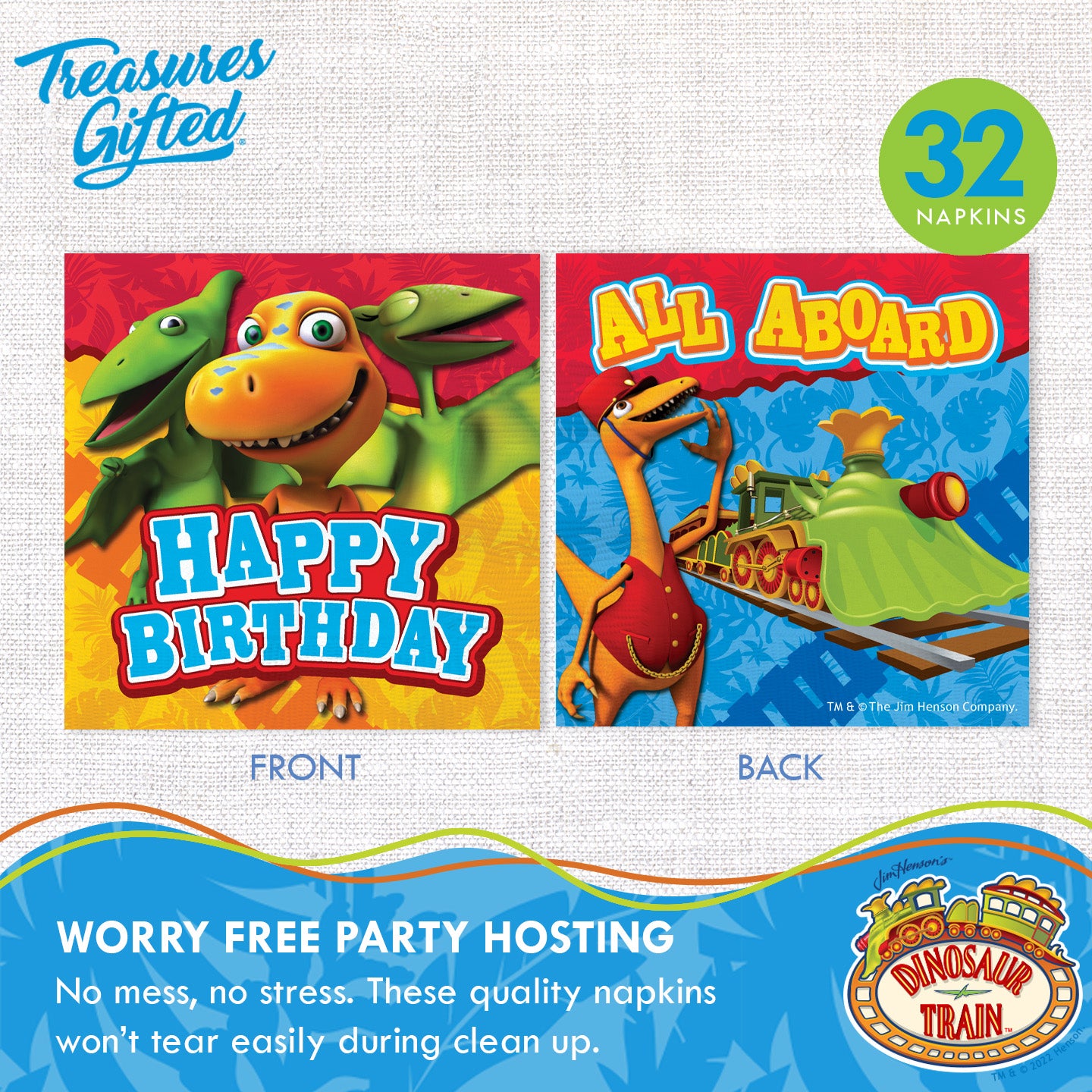 Dinosaur Train Party Supplies Complete Set for 24 Guests – Treasures Gifted