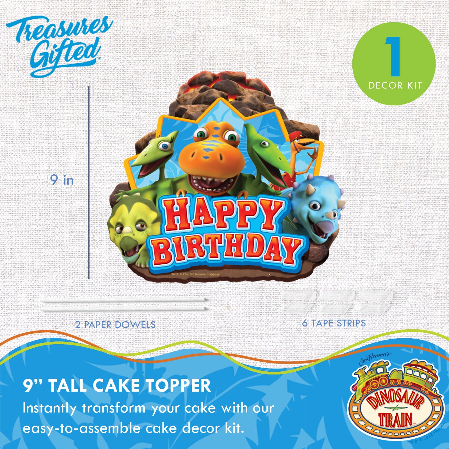 Treasures Gifted Officially Licensed Blippi Birthday Decorations - Cupcake Toppers...