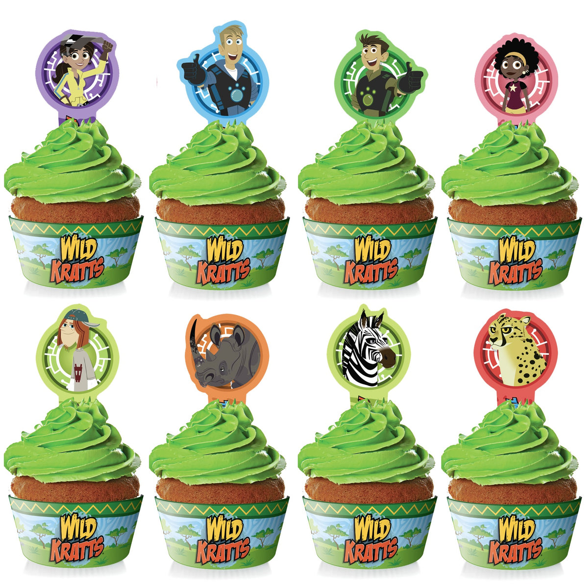 Wild Kratts Cupcake Toppers &amp; Wild Kratts Cupcake Wrappers – Treasures ...