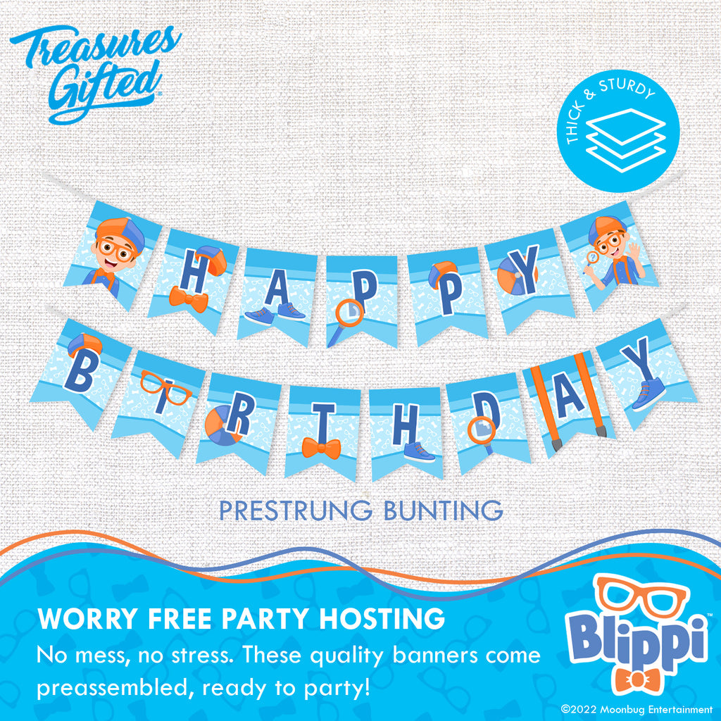 Blippi Birthday Banner - Blippi Party Supplies – Treasures Gifted