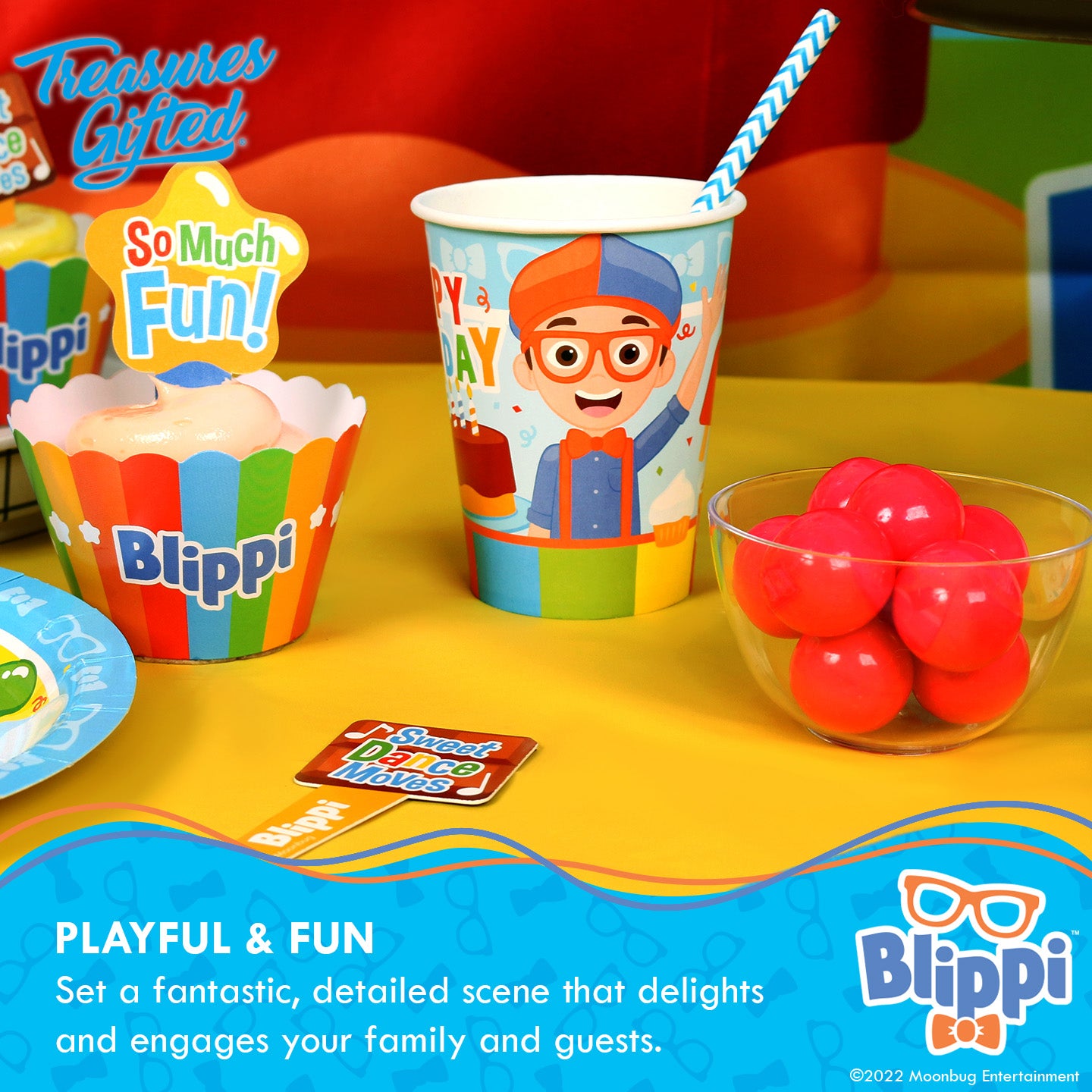 26PC BLIPPI Party Set of Cups Plates Banner Party Supplies Decoration Theme  Birthday - C219COS72D0