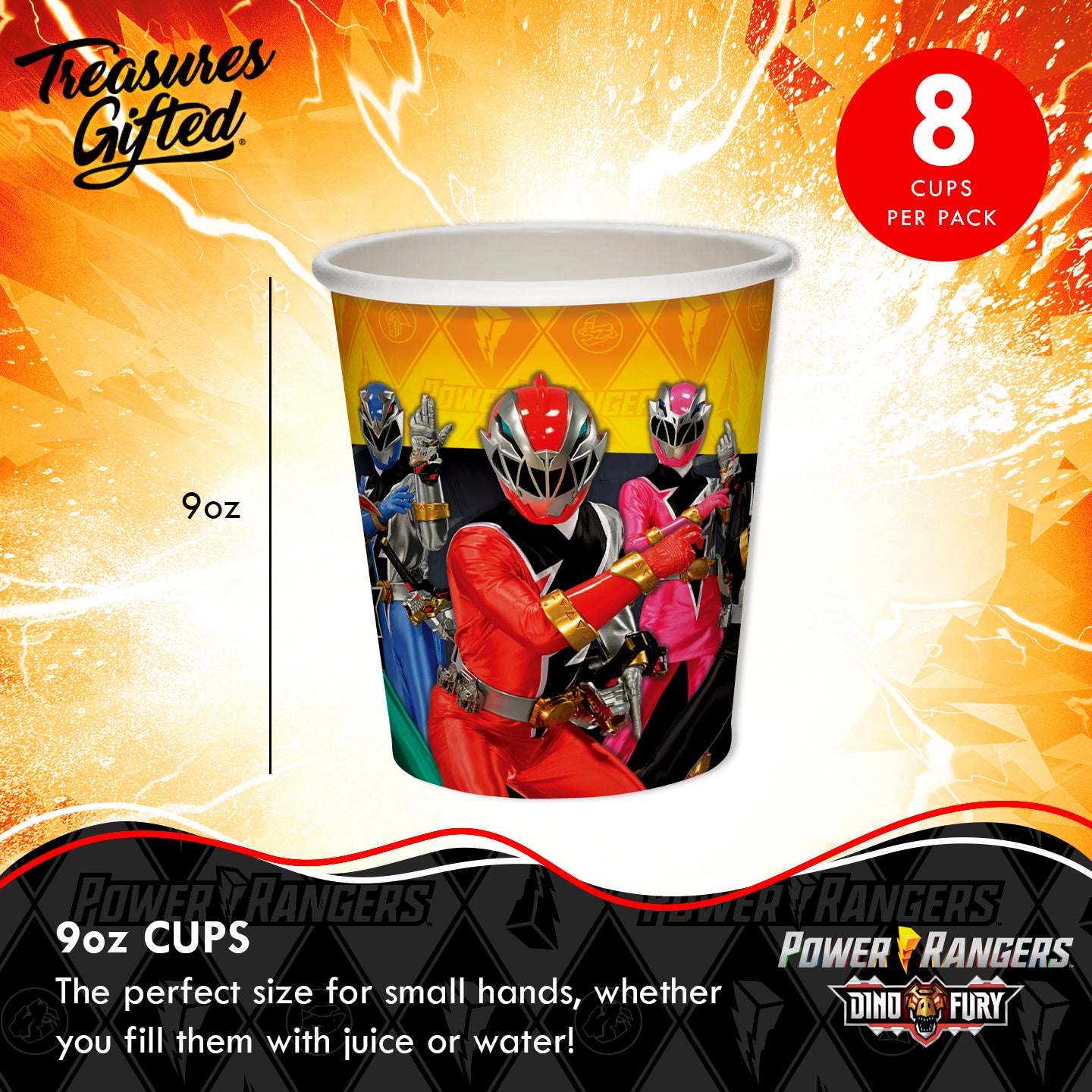 Code Rangers Cups Power Rangers Cups - Power Rangers Party Supplies – Treasures Gifted
