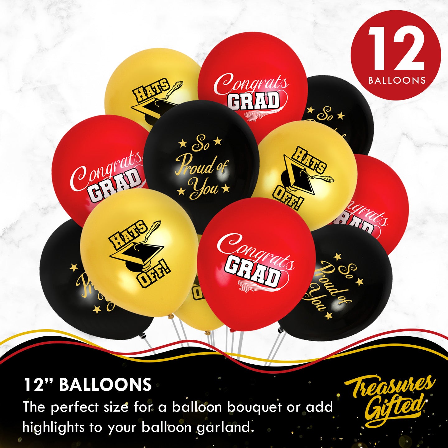 Red Graduation Party Supplies Complete Set for 24 Guests – Treasures Gifted
