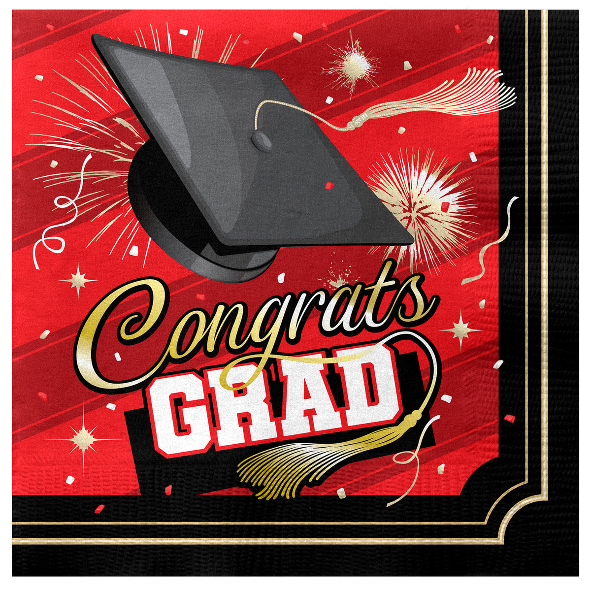 Red Graduation Napkins - Red Graduation Party Supplies – Treasures Gifted