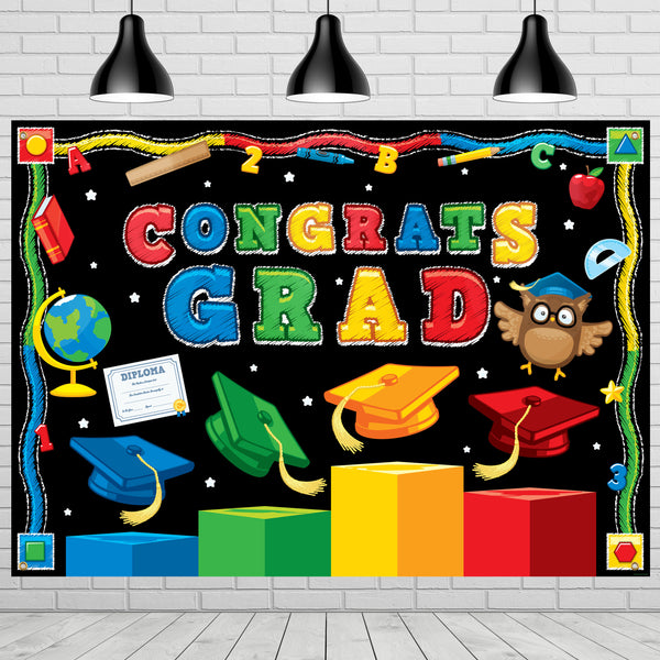 Colorful Kindergarten Graduation Banner 2024 – 10-Foot Long, Pre-Assembled Backdrop For Grad Party Decorations - View #11
