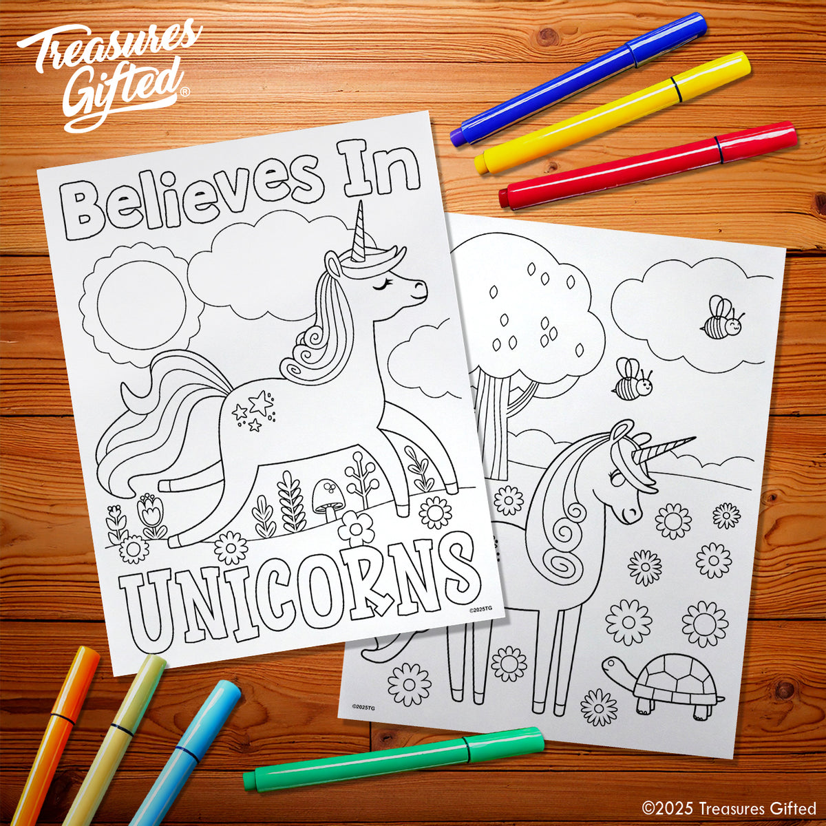 FREE Unicorn Coloring Pages (PDF Printable) – Treasures Gifted