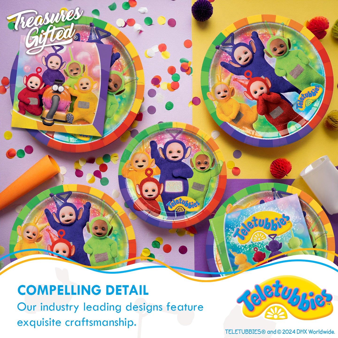 Teletubbies Party Decorations Tableware Starter Set for 24 Guests ...