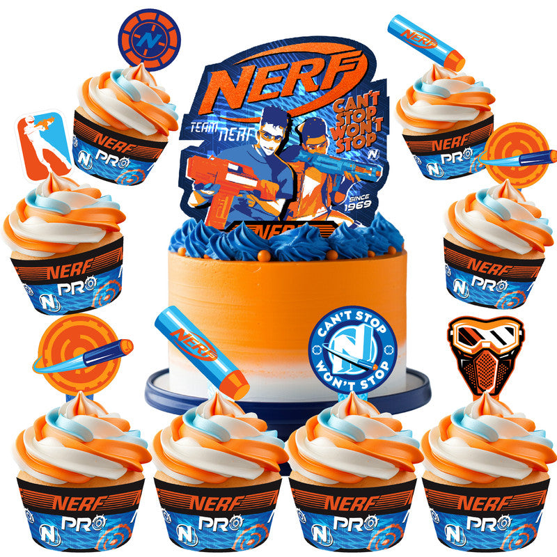 Nerf Cake Topper & Nerf Cupcake Toppers Kit – Treasures Gifted nerf-cake-topper-nerf-cupcake-toppers-kit-treasures-gifted