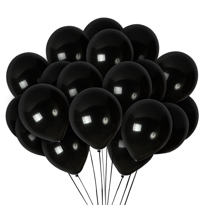 Pearlescent Solid Black Balloons - 12 Inch Latex Balloons – Treasures ...